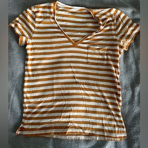 Madewell Whisper V-neck Striped T-shirt M